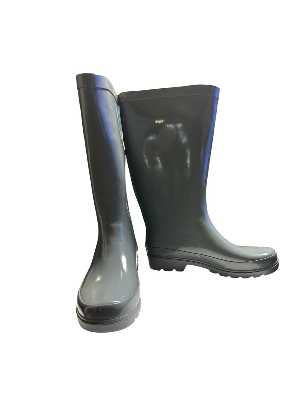Sugar Raffle Tall Size 8 Rain Boots Graphite Waterproof Gorpcore Y2K Wellies